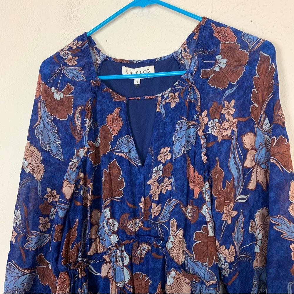 Hale Bob tiered ember maxi dress size large floral - Picture 9 of 11